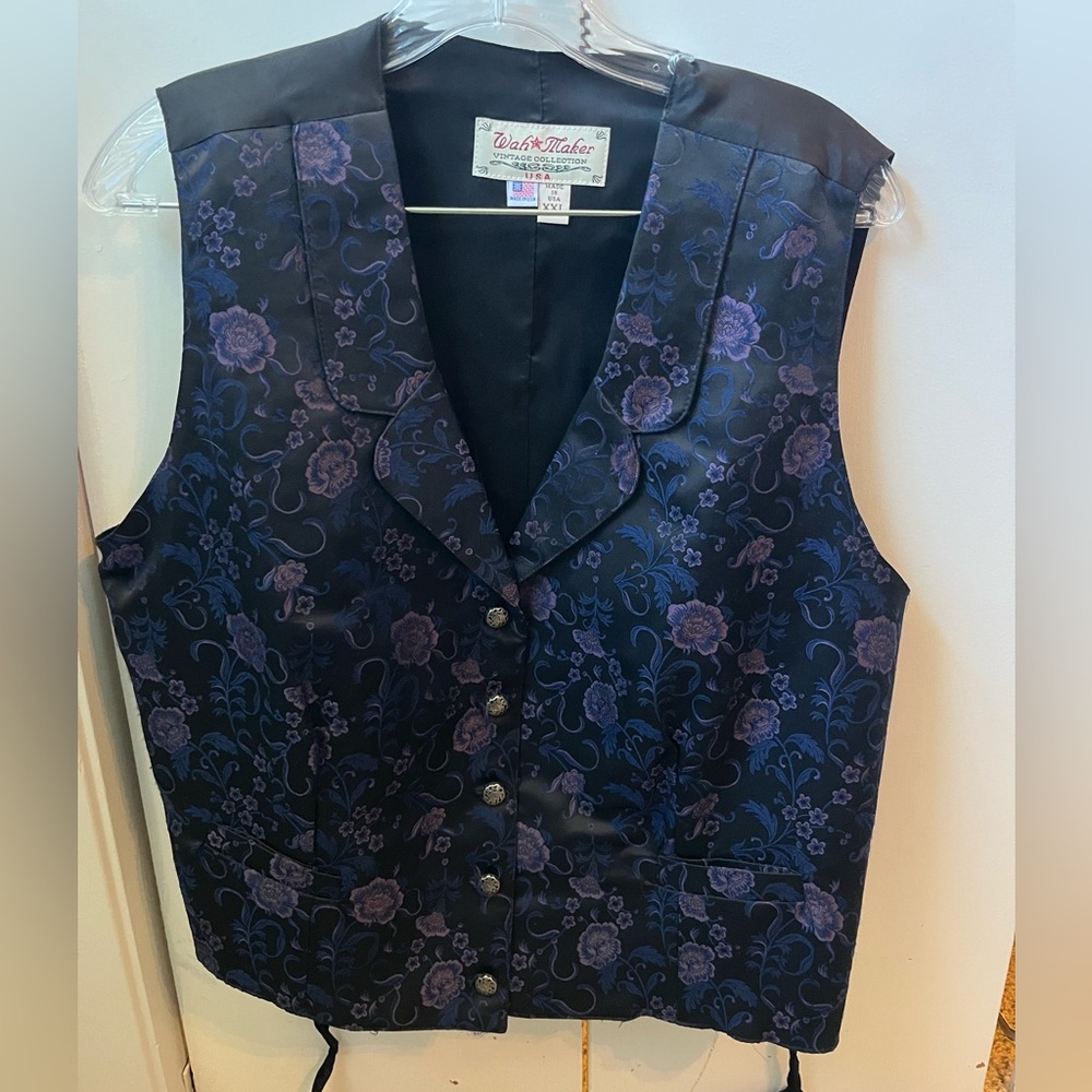 Black and Purple Floral Men's Vest